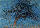 Avond Evening Red Tree by Piet Mondrian